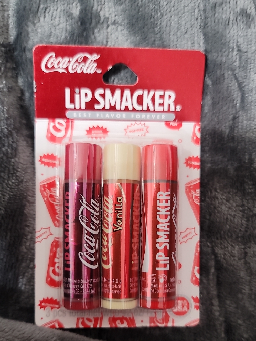 Coca-Cola Lip Smacker Trio - Classic, Cherry, Vanilla
